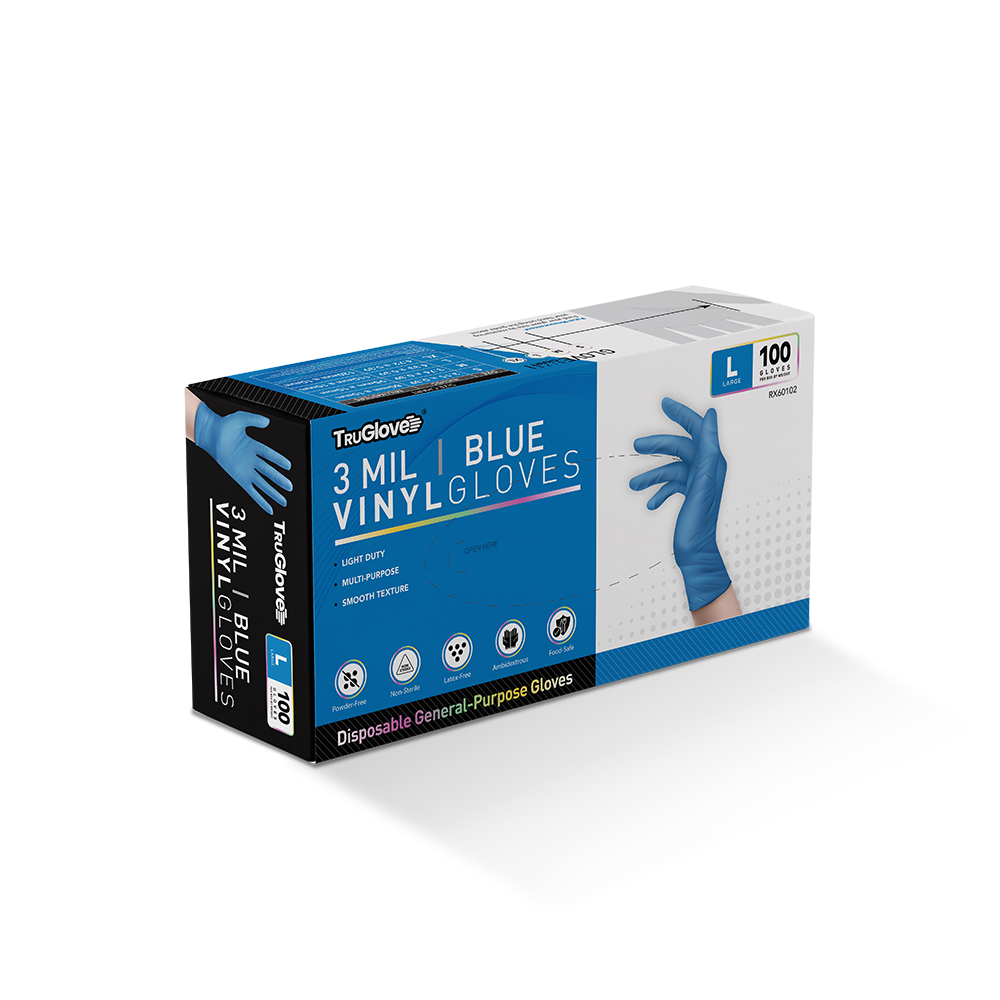 3 Mil Blue Vinyl — Powder-Free