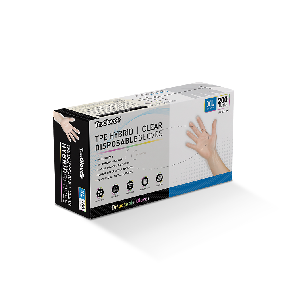 TruGlove 1 Mil clear TPE Gloves box